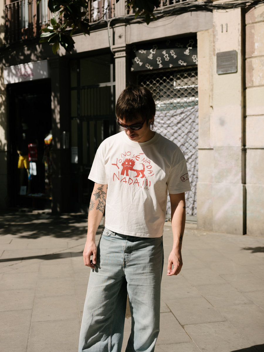 NADA!!! Off-white & Red T